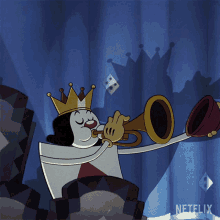 Playing The Trumpet The Cuphead Show GIF - Playing The Trumpet The Cuphead Show Blow The Horn GIFs