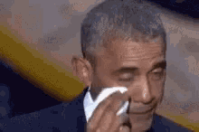 Barack Obama Crying GIF - Barack Obama Crying Wipe Tears GIFs