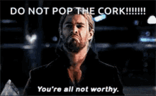 Thor Chris Hemsworth GIF - Thor Chris Hemsworth Youre All Not Worthy GIFs