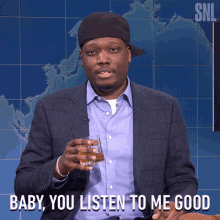 baby you listen to me good michael che saturday night live baby listen you listen to me good