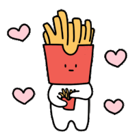 Chips French Fries Sticker - Chips French Fries Fries Stickers