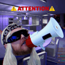 Doubledougs Attention GIF - Doubledougs Attention Megaphone GIFs
