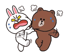 cony and brown cony brown line friends fighting
