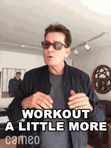 Workout A Little More Charlie Sheen GIF - Workout A Little More Charlie Sheen Cameo GIFs