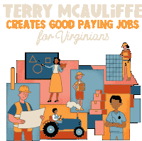 Terry Mcauliffe Creates Good Paying Jobs Virginia Sticker - Terry Mcauliffe Creates Good Paying Jobs Virginia Va Stickers