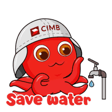 cimb octo red sustainability save water
