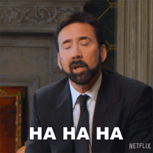 Ha Ha Ha Nicolas Cage GIF - Ha Ha Ha Nicolas Cage History Of Swear Words GIFs