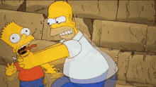 Homer Simpson Bart GIF - Homer Simpson Bart Choking GIFs