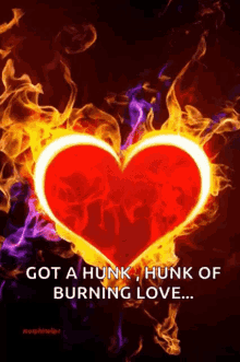 flaming heart burning burning love