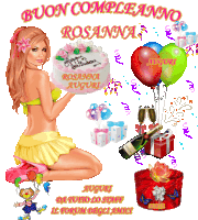 Rosanna Buon Compleanno Sticker - Rosanna Buon Compleanno Happy Birthday Stickers