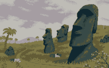 Moai Statue Moai Statue Aesthetic GIF - Moai Statue Moai Statue Aesthetic GIFs