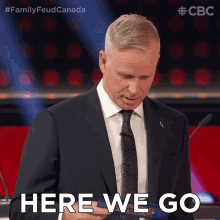 here we go family feud canada lets go lets get it going lets begin