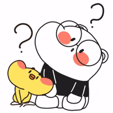 bear duck animal curious question mark