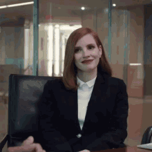 miss sloane jessica chastain laugh laughing laughing hysterically