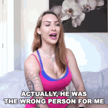 Actually He Was The Wrong Person For Me Tracy Kiss GIF - Actually He Was The Wrong Person For Me Tracy Kiss Wrong Guy GIFs