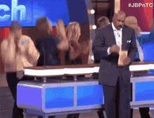 steve harvey face palm family feud good answer excited
