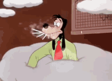 goofy smoking dog chain smoker cigarette smoke animation