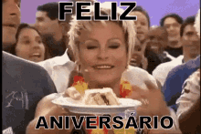 Ana Maria Braga Feliz Aniversário Bolo GIF - Ana Maria Braga Happy Birthday Birthdaycake GIFs