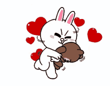 coney rabbit mocha bear love kiss obsessed