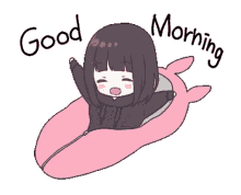 menhera chibi cute good morning wake up