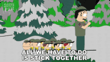 All We Have To Do Is Stick Together Ike Broflovski GIF - All We Have To Do Is Stick Together Ike Broflovski Schlomo GIFs