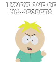 I Know One Of His Secrets Butters Stotch Sticker - I Know One Of His Secrets Butters Stotch South Park Stickers