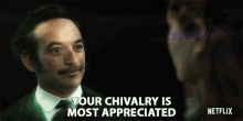 Your Chivalry Is Most Appreciated Chris Conner GIF - Your Chivalry Is Most Appreciated Chris Conner Poe GIFs