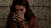 Greys Anatomy Amelia Shepherd GIF - Greys Anatomy Amelia Shepherd Drinking Coffee GIFs