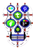 Skull Social Media Sticker - Skull Social Media Twitter Stickers