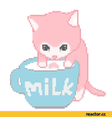 Cat At The Milk Bar Cat Drinking Cows Milk GIF - Cat At The Milk Bar