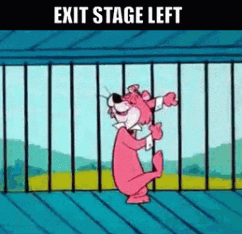 Exit Stage Left Snagglepuss GIF.