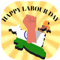 Happy Labour Day 1may Sticker - Happy Labour Day 1may Kamgar Din Stickers
