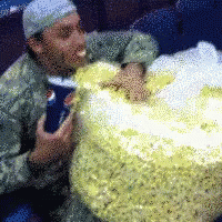 Munching On Popcorn Bag GIF - Huge Pop Corn Big Plastic Fullof Popcorn -  Discover &amp; Share GIFs