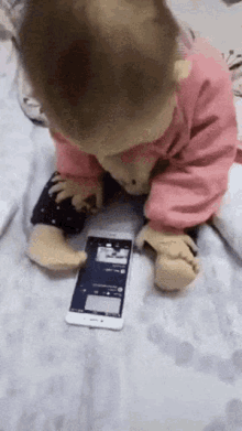 baby scrolls phone phone baby scrolls foot