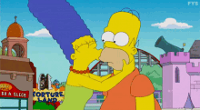 Homer And Marge GIF - Thesimpsons Kiss Marge GIFs