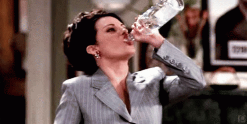 Drinking Will And Grace GIF - Drinking Will And Grace Chug GIFs