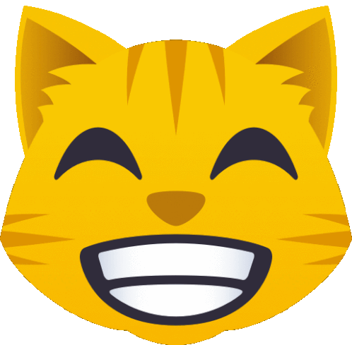 Grinning Cat Sticker - Grinning Cat Joypixels - Discover & Share GIFs