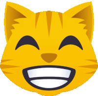 Grinning Cat Sticker - Grinning Cat Joypixels Stickers