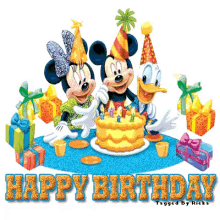 誕生日 ディズニー GIF - Disney Birthday Daffy Duck Minnie Mouse GIFs