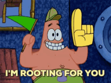 Spongebob Squarepants Patrick Star GIF - Spongebob Squarepants Patrick Star Im Rooting For You GIFs