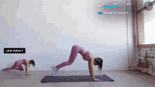 Plank To Squat Exercise GIF - Plank To Squat Exercise Work Out GIFs