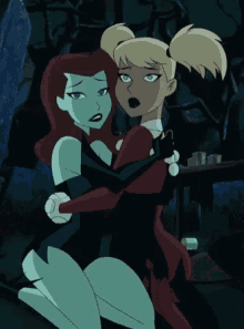Harley Quinn Poison Ivy GIF - Harley Quinn Poison Ivy Squeeze GIFs