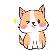 Cute Blinking Puppy Sticker - Cute Blinking Puppy Stickers