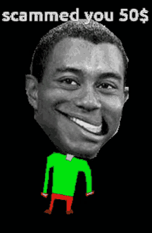 tiger woods head cutout smiling head bopping scammed you