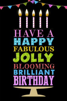 Have A Happy Fabulous Jolly Blooming Brilliant Birthday Happy Birthday GIF - Have A Happy Fabulous Jolly Blooming Brilliant Birthday Happy Birthday Candle GIFs