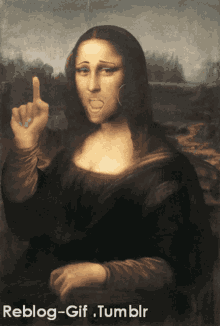 Mona Lisa Nuh Uh GIF - Mona Lisa Nuh Uh Head Shake GIFs