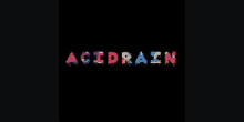 acid rain text floating colors