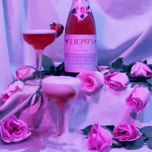 Champagne Pink Champagne GIF - Champagne Pink Champagne Champagne And Roses GIFs