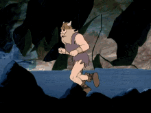 viking running man away run