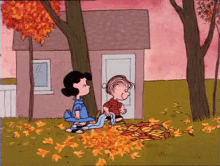 Peanuts Autumn GIF - Autumn Fall Kickleaves GIFs